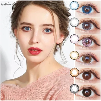 

EYESHARE 2pcs/pair Ice Flower Colored Contact Lenses Cosmetic Contacts Natural Color Lens