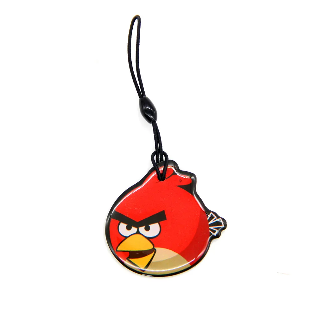 

1pcs 125KHZ EM4305 EM4205 Angry Birds Dropping Glue Card Keyfob RFID Key Fobs Pendant Rewritable Writable Proximity Copy Access Control Card