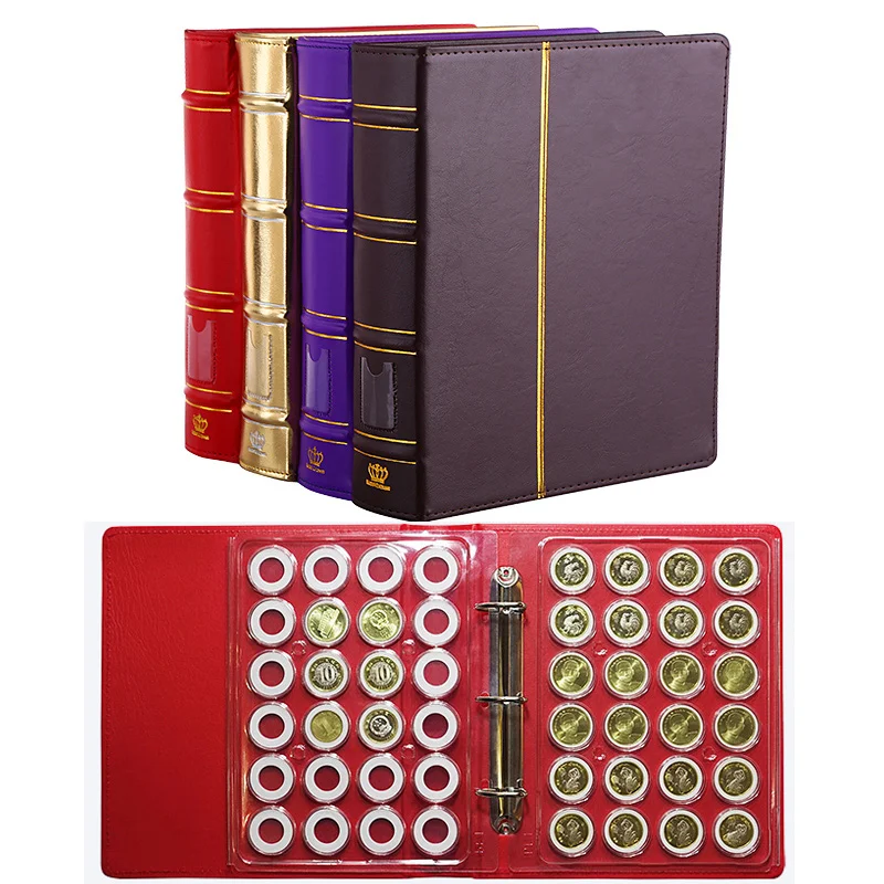 

Coins Storage Book Commemorative Coin Collection Album Holders Collection Volume Folder Hold Multi-Color Empty Coin