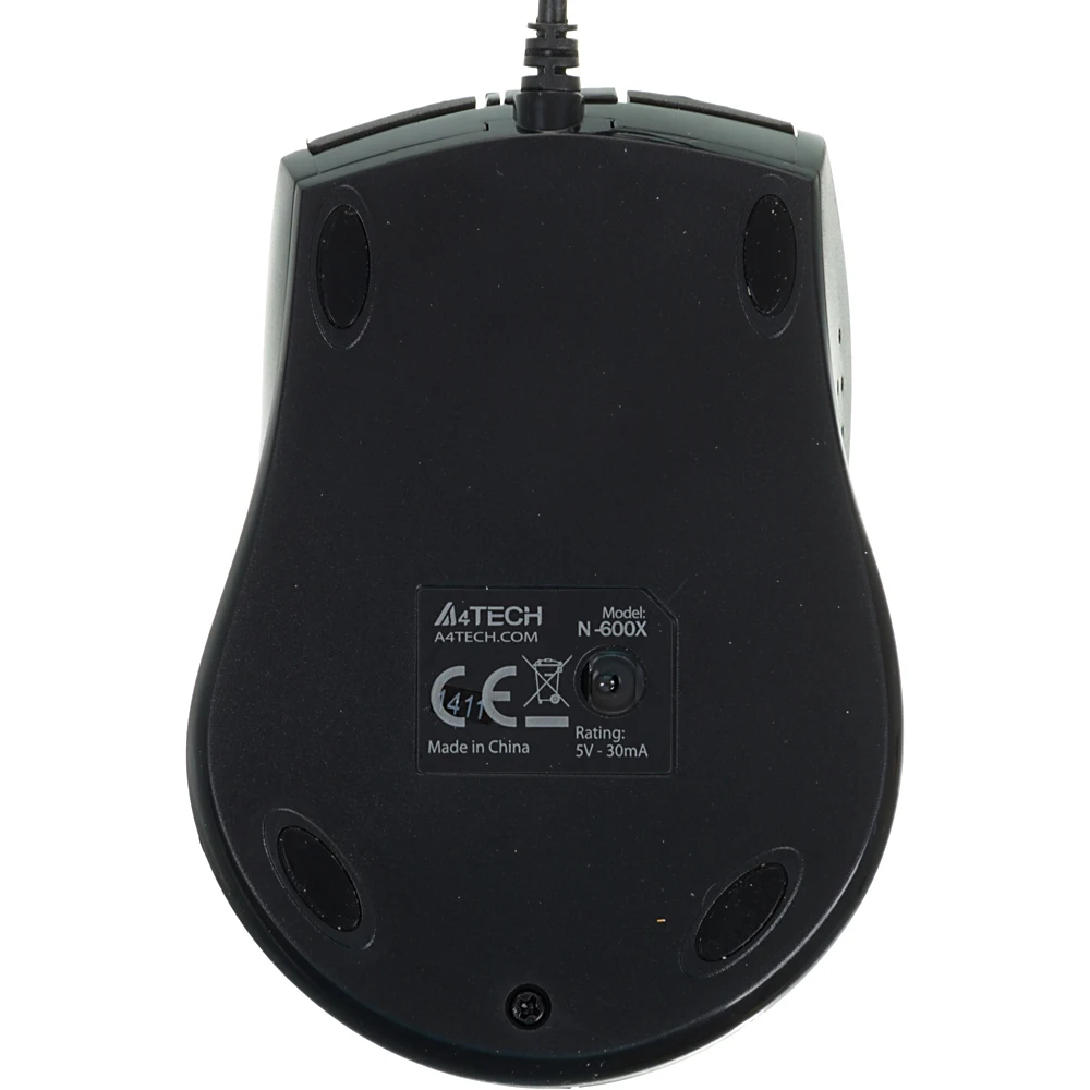 Мышь A4 V-Track Padless N-600X-2 серый оптическая(1600dpi) USB(3but