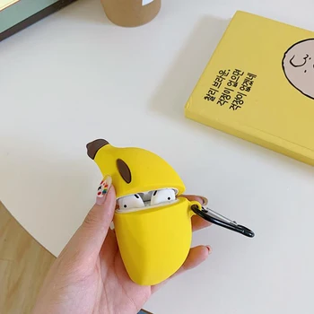 

1PCS Headphone Case Silicone Small Banana Earphone Cover for Airpods 2 1 TWS earphones