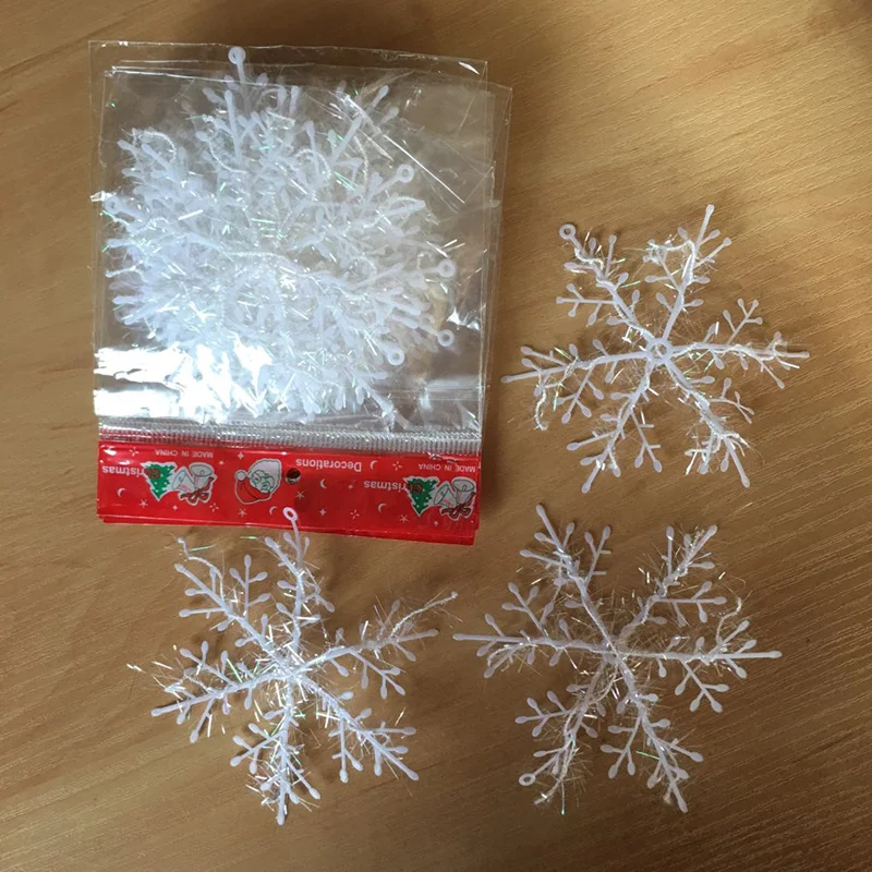 

30pcs 11cm Christmas Artificial Snowflake Christmas Tree Decor Snow Fake Snowflakes Christmas decorations for home noel