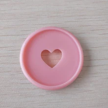 12 шт. блокнот в форме сердца с грибовидным отверстием и кнопкой блокнот пластиковый в рулонах со свободными листьями на 360 градусов Складная дисковая Пряжка офисные принадлежности