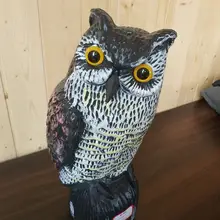 Моделирование сова украшения PE охота приманка с наклейкой открытый сад лес Декоративные ремесло звук реалистичный вокальный птица пугать