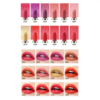 

Cute RED Tube Mouth Red Brick Red Aunt Lipstick Is Not Easy Sweet Velvet Waterproof Glitter Lipstick Sexy Red Beauty Lips