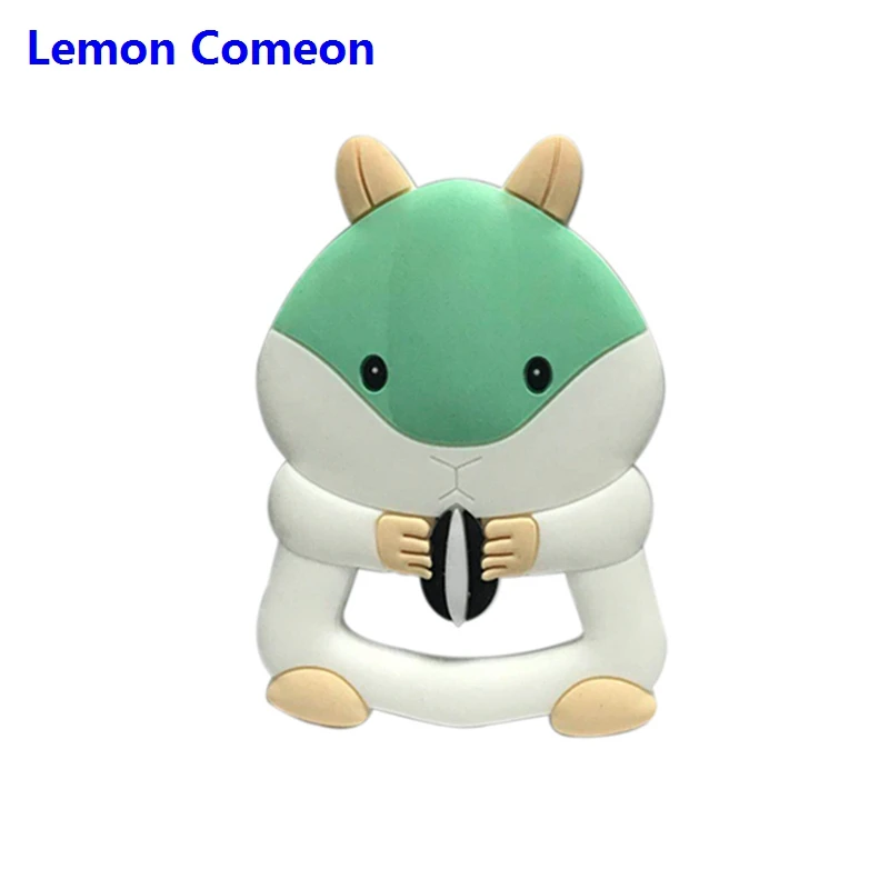 Lemon Comeon Силиконовые Прорезыватели мультфильм белка детские жевательные игрушки креативные Детские зубные кольца игрушки младенческой зубочистки Товары для малышей 1 шт