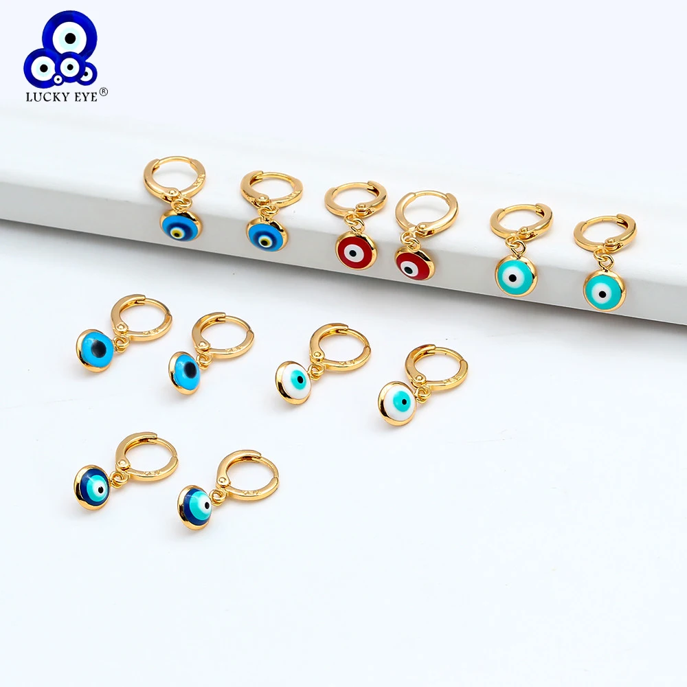 Женские Висячие серьги Lucky Eye подвески из меди в виде турецких Дурной глаз