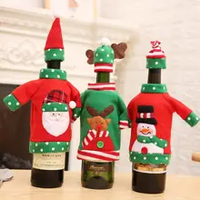 Рождество Санта Клаус Снеговик винная бутылка крышка дома Праздник Вечеринка рождественские украшения для дома enfeite De Natal