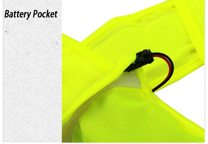 16pcs LED safety vest reflective running jacket Reflective Strap Vest Night Warning Vest Cycling Working Outdoor Clothes