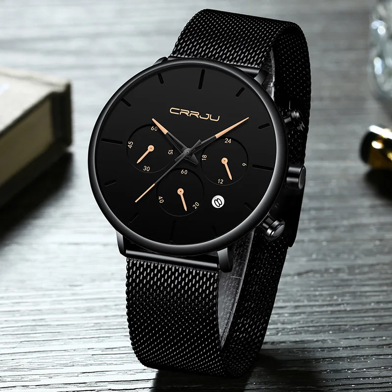 Черные кварцевые часы женские часы люксовый бренд наручные часы из нержавеющей стали женские наручные часы для женщин женские часы хронограф