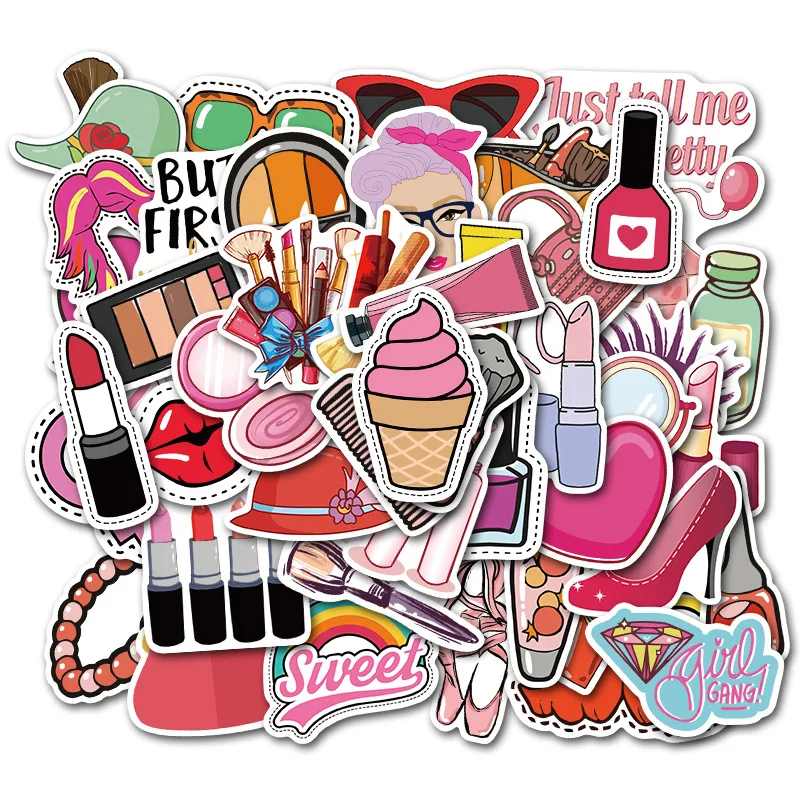 

skateboard stickers kpop stickers 50pcs cosmetics cute doodle sticker suitcase laptop guitar waterproof sticker MTZ023-67