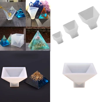 

4Pcs Pyramid Silicone Mould DIY Resin Art Craft Jewelry Making Pendant Molds