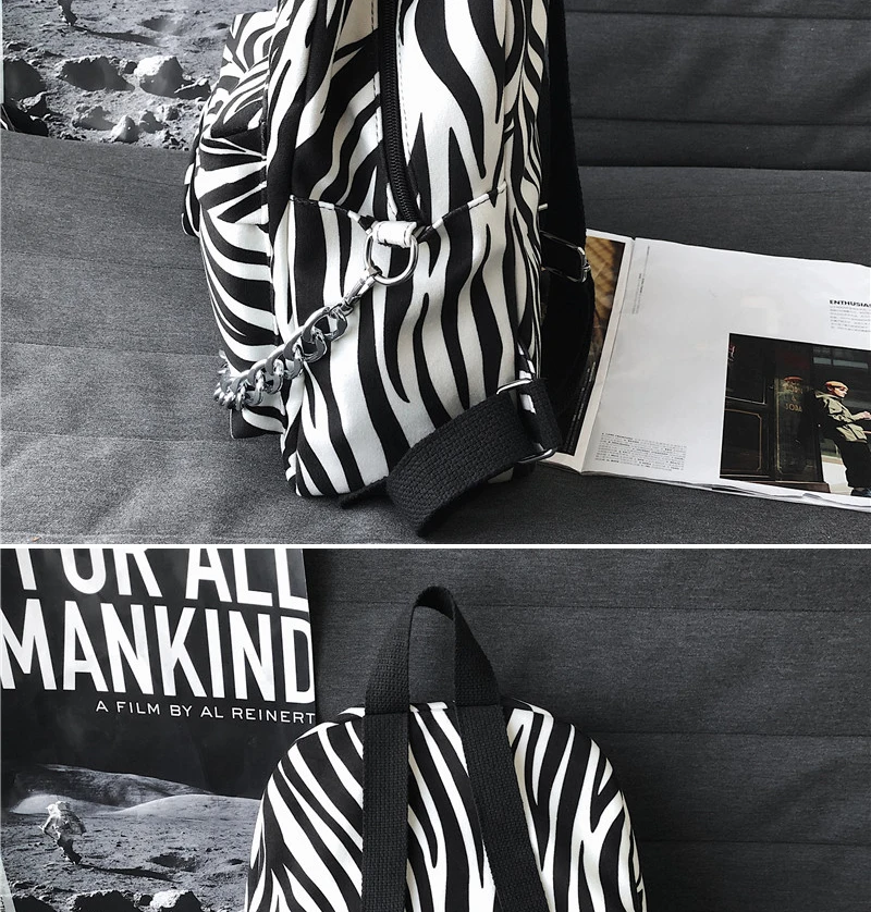Sac à dos,DCIMOR Sac à dos imprimé léopard pour femmes, en velours pour étudiantes Type