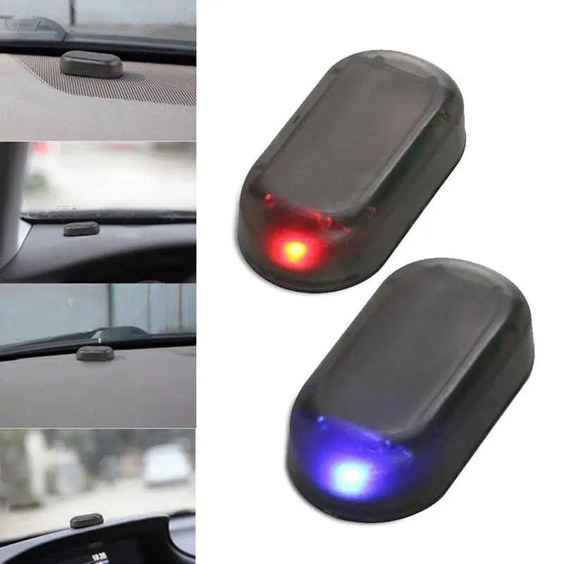 Car Fake Security Light Solar Powered Simulated Dummy Alarm Wireless Warning Anti-Theft Caution Lamp LED Flashing Imitation | Автомобили и
