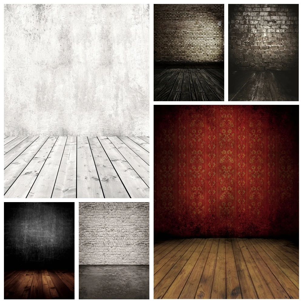 

Yeele Vintage Pattern Brick Wall Wooden Floor Photographic Backgrounds Child Portrait Photography Backdrops For Photo Studio
