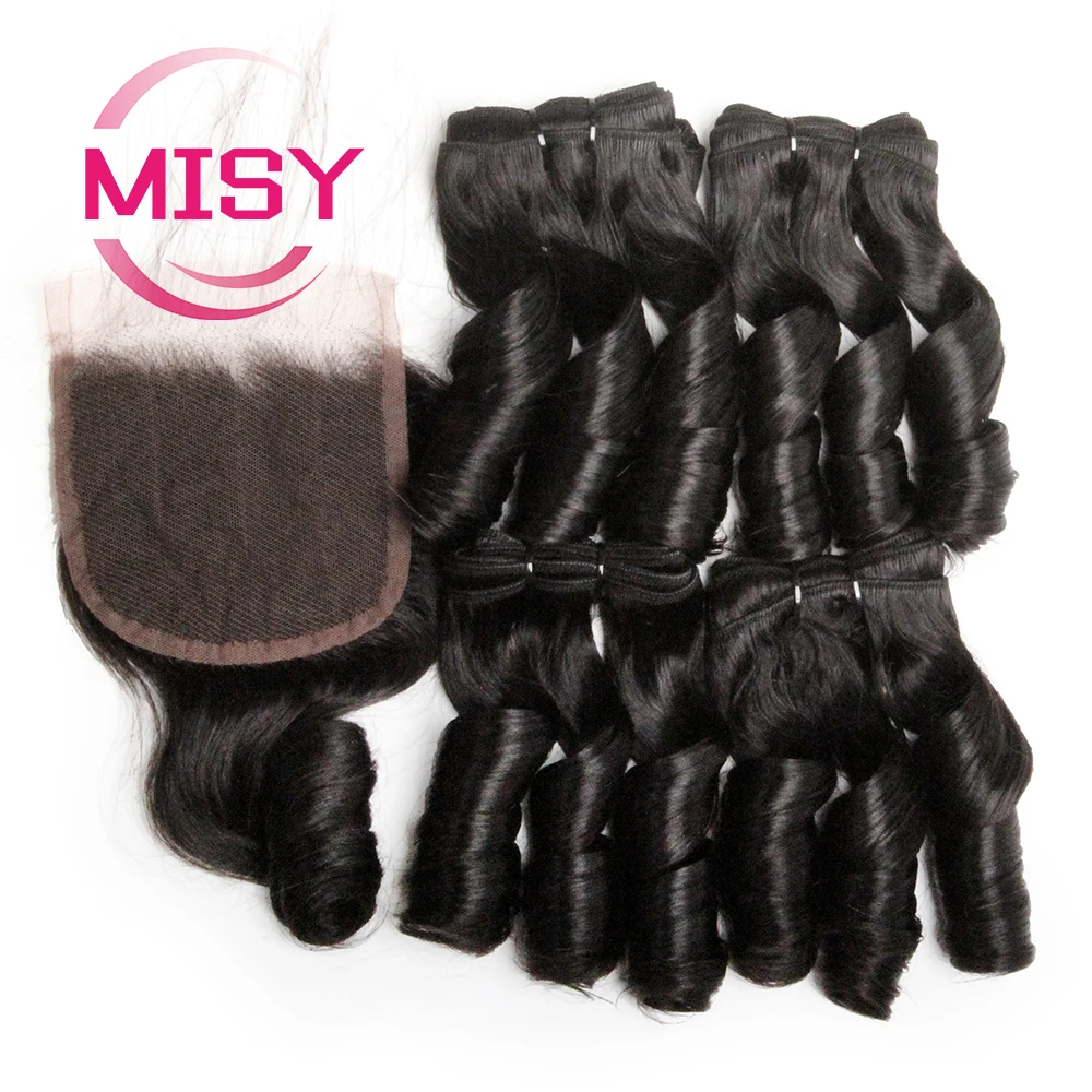Human Hair Extensions Human Hair Bundles Human Hair Weave Loose Wave Brazilian Hair 4 Bundles With Closure Ombre Colored Human Hair Bundles With Closure Remy Human