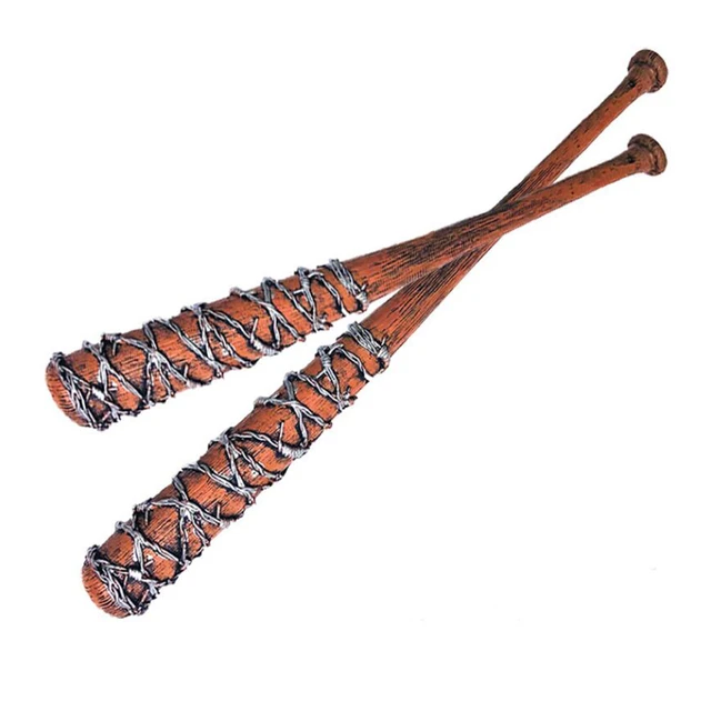 Negan 'Lucille-Batte de baseball en bois avec fil de fer barbelé, la  fréquence de marche, 1:1 - AliExpress