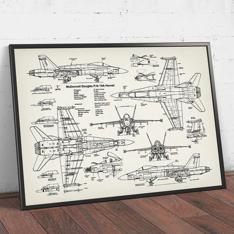 Air-Force-Plane-F18-Patent-Prints-Airplane-Poster-Fighter-Jet-Blueprint-Art-Canvas-Painting-Picture-Pilot (4)