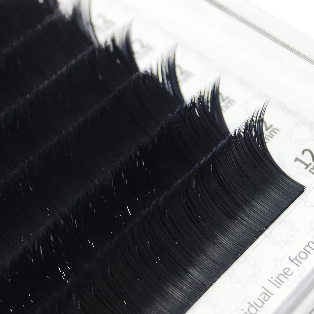 GAHAMACA V Shape Eyelash Extension Premade Volume Fan Y YY Eyelashes Cílios Individual Silk V Type Ellipse Flat Lashes Extension