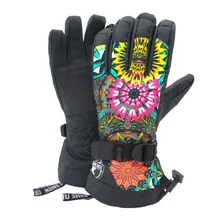 GSOU зимние перчатки теплые лыжные перчатки женские водонепроницаемые уличные женские перчатки для сноубординга Перчатки для катания на лыжах с сенсорным экраном