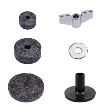 

18pcs Musical Instrument Replacement Stand Washer Felt Pad Kit Cymbal Sleeves For Drum Easy Installation Hi-Hat Clutch Durable