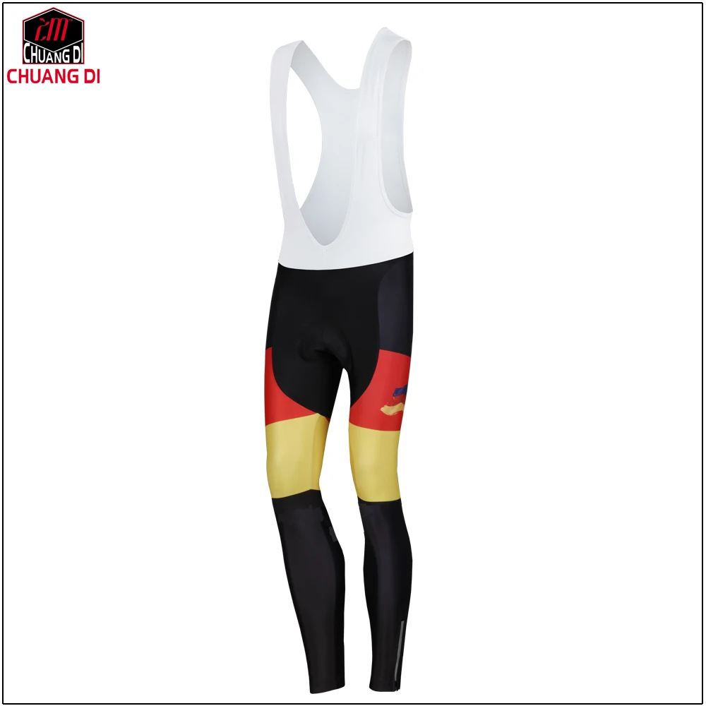 Bib long trousers ZM Mtb велосипед велосипедная одежда Государственный флаг Германии наборы для велоспорта Ropa Ciclismo для мужчин весна осень ветрозащитная велосипедная одежда для езды на велосипеде - Цвет: Bib long trousers