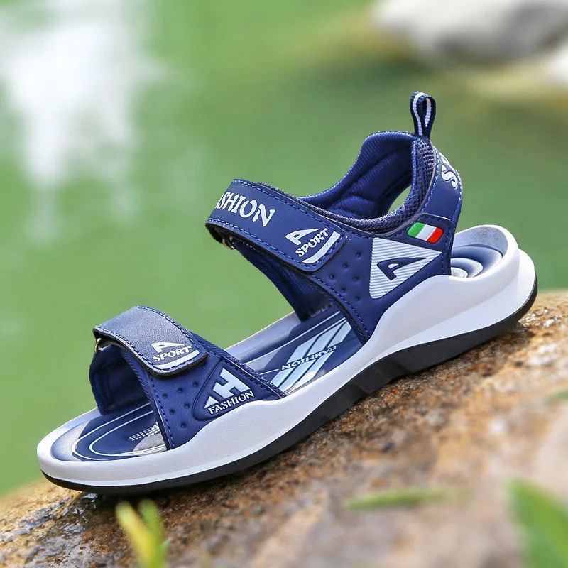 

2019 New Style Summer Children Sandals Breathable Soft-Style Students Sandals Korean-style Velcro CHILDREN'S Shoes