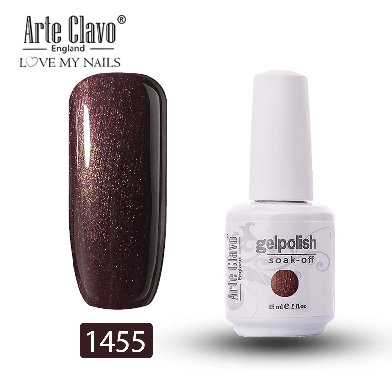 1455 Распродажа Arte Clavo УФ-гель для ногтей Полупостоянный праймер верхнее покрытие гель лак для ногтей маникюр гель лак для ногтей - Цвет: 1455