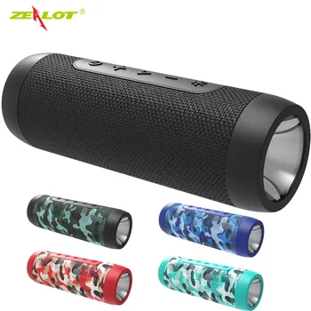 

Zealot S22 Portable wireless speaker Bluetooth music speaker with FM Radio Outdoor LED Light Speaker TF card USB with Power Bank