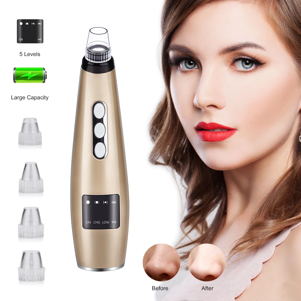 

Electric Vacuum Blackhead Vacuum Suction Acne Clean Pore Cleaner Pro Exfoliating Cleansing Comedo Suction Skin Care Machine
