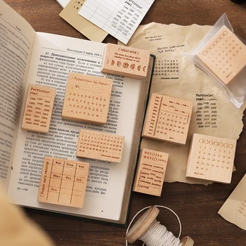 

8PCS/LOT time stamp series stamp DIY wooden rubber stamps for scrapbooking stationery scrapbooking standard stamp