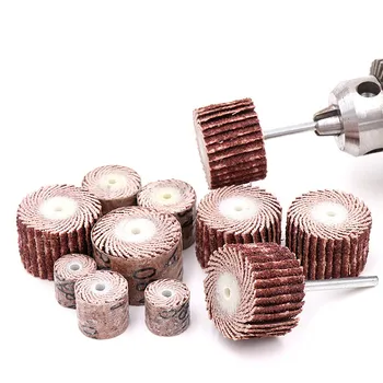 

3mm Woodworking Handle Louver Grinding Head Polishing Impeller Polishing Wheel Sandpaper Polishing Rotary Tools 10pcs