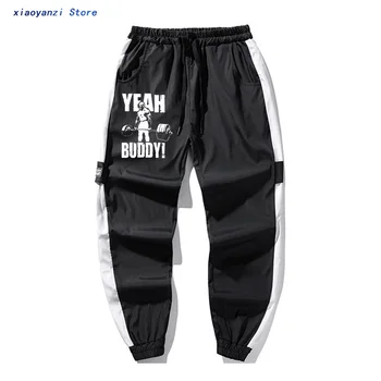 

Man 2020 Yeah Buddy Ronnie Coleman Body Building Casual trousers hip hop long pants Round Neck clothing Print sweatpants