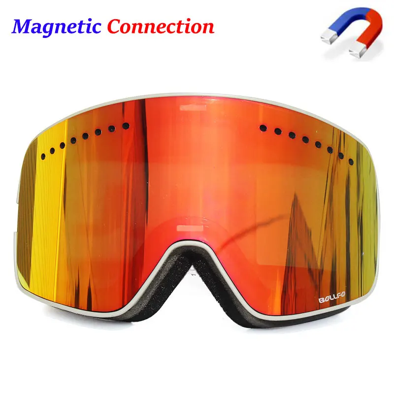 Ski Goggles with Double Layer polarized Lens Skiing Anti fog