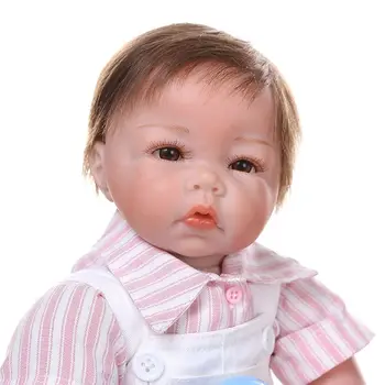 

20 Inch Reborn Doll Soft Silicone Toddler Babies Boy Pacifier Blanket Lifelike R7RB