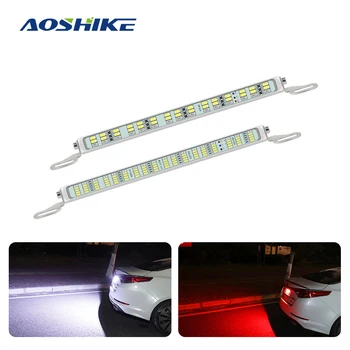 

AOSHIKE 1PCS Car Modified License Plate Light Super Bright Rogue Reversing Auxiliary Light 12V Flashing Tail Brake Light