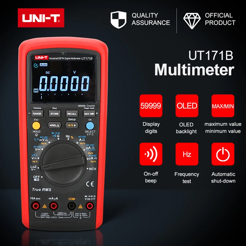 Промышленный Цифровой мультиметр UT171B LoZ (ACV) с циклом 4-20 мА переменный ток +