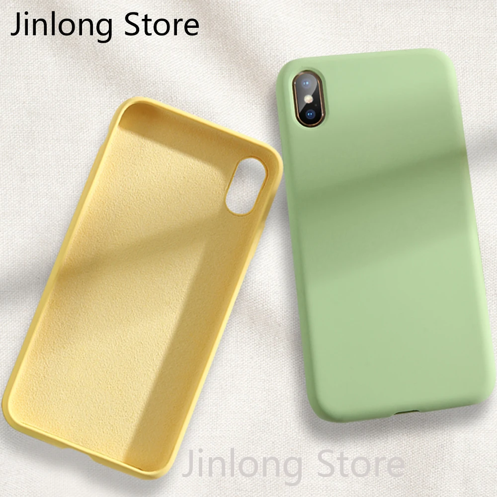 

Luxury Original Official Silicone Case For iPhone 7 8 6 6s Plus 11 11 pro max Liquid Apple iPhone X XS Max XR cover Without Logo