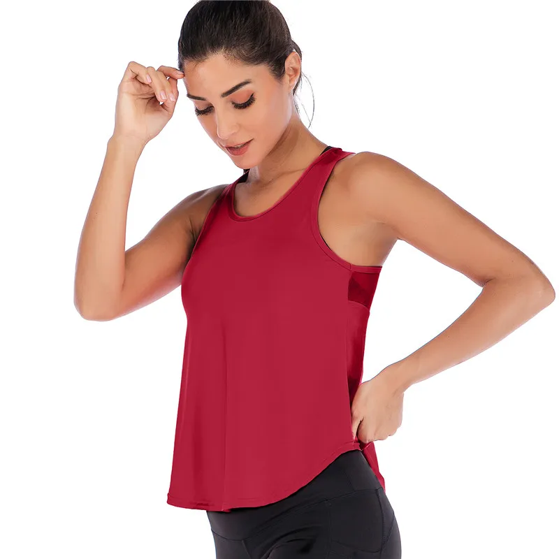 Футболка для бега с разрезом по подолу, сексуальная женская дышащая Спортивная тренировочная рубашка для занятий йогой и фитнесом, спортивная одежда