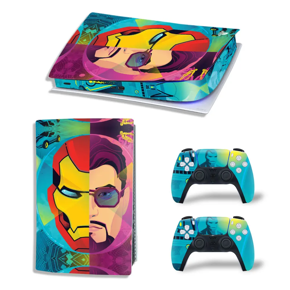 Marvel Spiderman PS5 Digital Edition Skin Sticker Decal Cover for PlayStation 5 Console and 2 Controllers PS5 Skin Sticker Vinyl