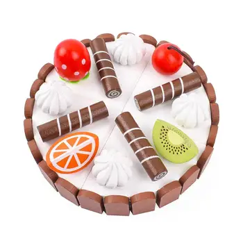 

Pretend Play Toy Simulation Cake Toy Cutting Cake Playset DIY Cute Fun Educational Toys for Kids Toddlers