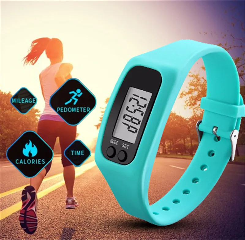 

Stopwatch Run Step Bracelet Pedometer Watches Calorie Counter Digital men's watch LCD Watch Walking Distance Sport saati Unisex