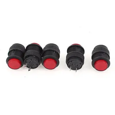 

5 x SPST Momentary Red Push Button Power Switch R16-503B AC 250V 3A