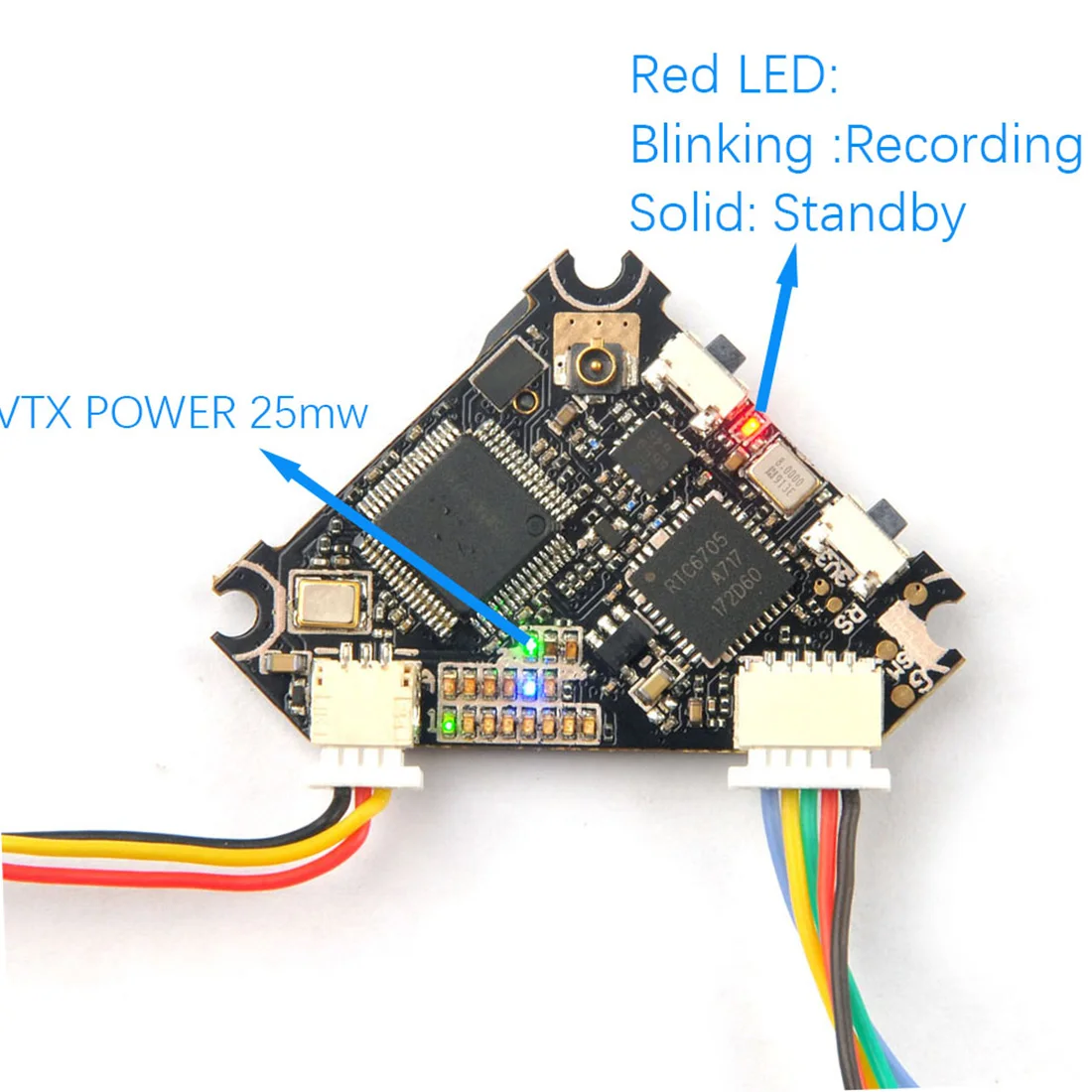 JMT Diamond VTX 5 8G 40ch 25 МВт 200 мВт переключаемый DVR для Mobula7 Reddevil Trashcan Mini RC FPV гоночный Дрон