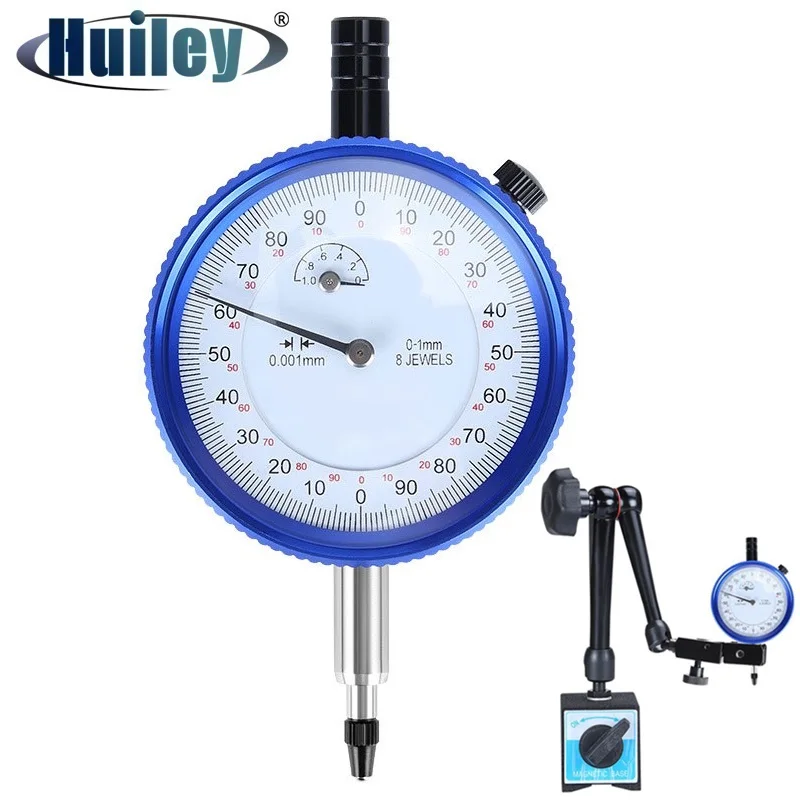0 1mm Analog Dial Indicator Gauge 0.001mm Accuracy Pointer Dial Gauge