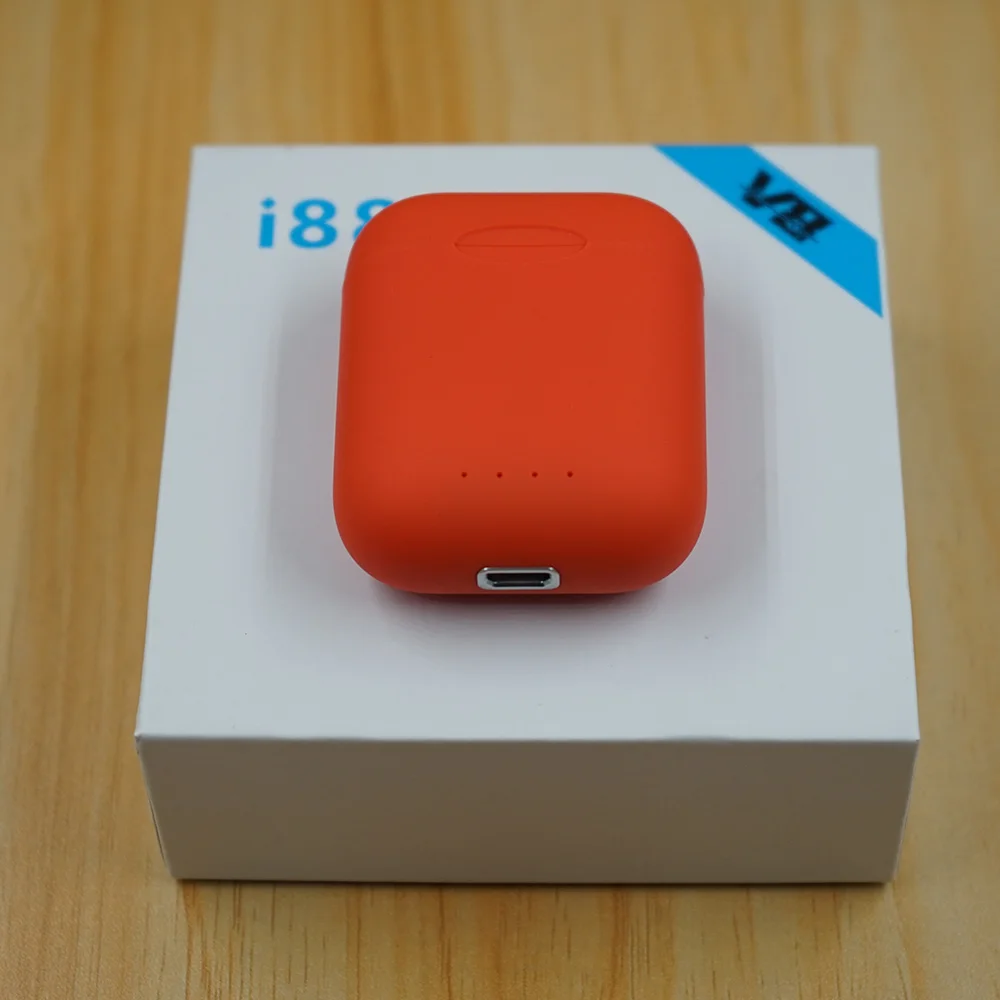I88 оригинальные матовые беспроводные наушники, гарнитура Bluetooth 5,0, сенсорное управление, стереогарнитура, Беспроводная bluetooth, гарнитура с громкой связью - Цвет: i88 Orange