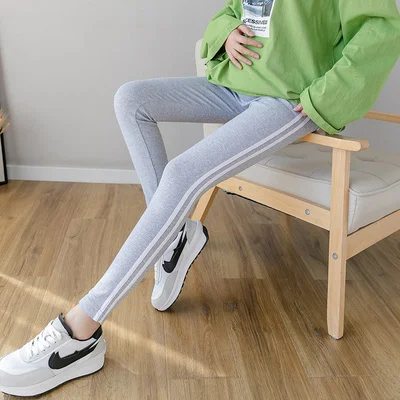 Light Grey 083# регулируемая для талии, живота, эластичная одежда для беременных, обтягивающие леггинсы, весенние осенние брюки-карандаш, Одежда для беременных - Цвет: Light Grey