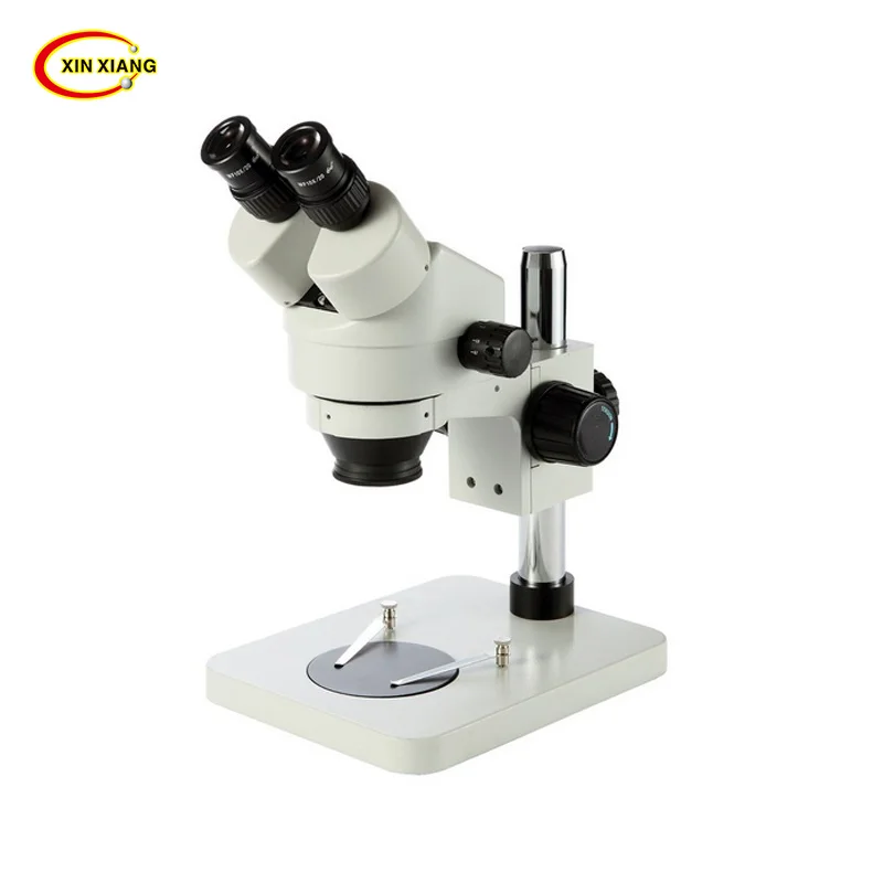 Microscopes Brand 7X45X Binocular Microscope Continuous Zoom Stereo Microscope Silver