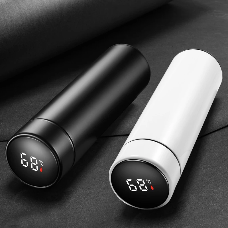 

500ml Smart Thermos Bottle Digital Temperature Display Thermal Mug Stainless Steel Thermos Water Bottle Insulated Drinking Cup