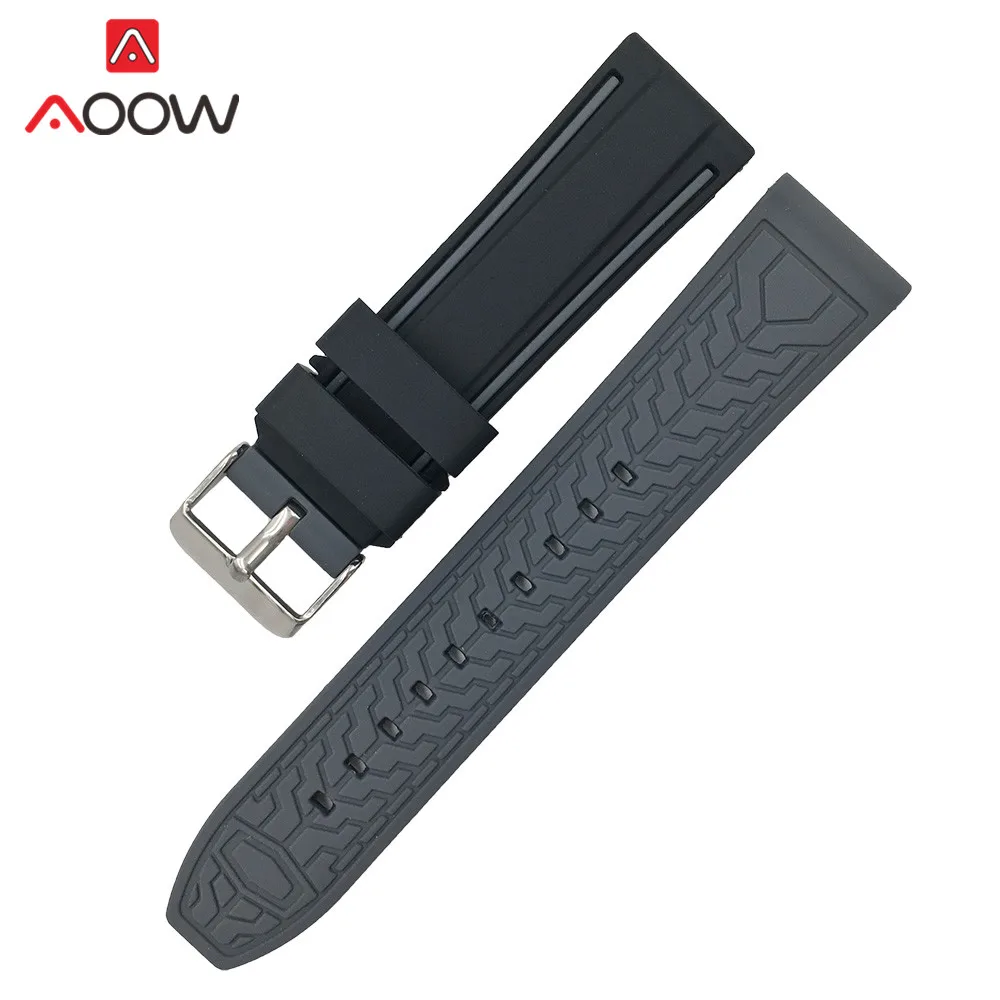 Premium Waterproof Soft Silicone Sport Watchband - Durable Replacement Strap
